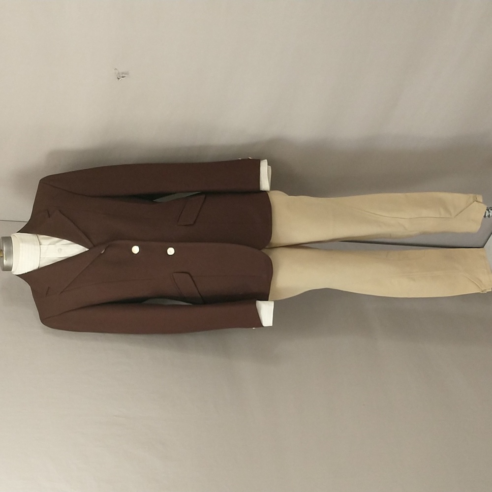 Equestrian Riding Outfit Blazer Jacket Shirt & Breeches Vintage 80s See Measure